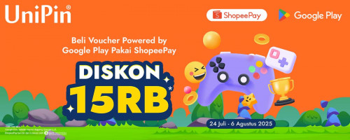 Diskon Hingga 15Ribu dengan Beli Voucher Powered by Google Play Pakai ShopeePay!